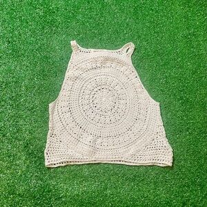 H&M Cream Crochet Tank Top